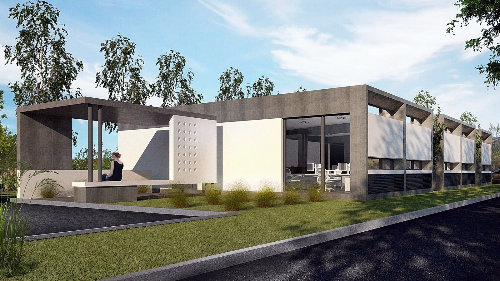 Galpón Veni, edificio industrial en Neuquén: render del proyecto
